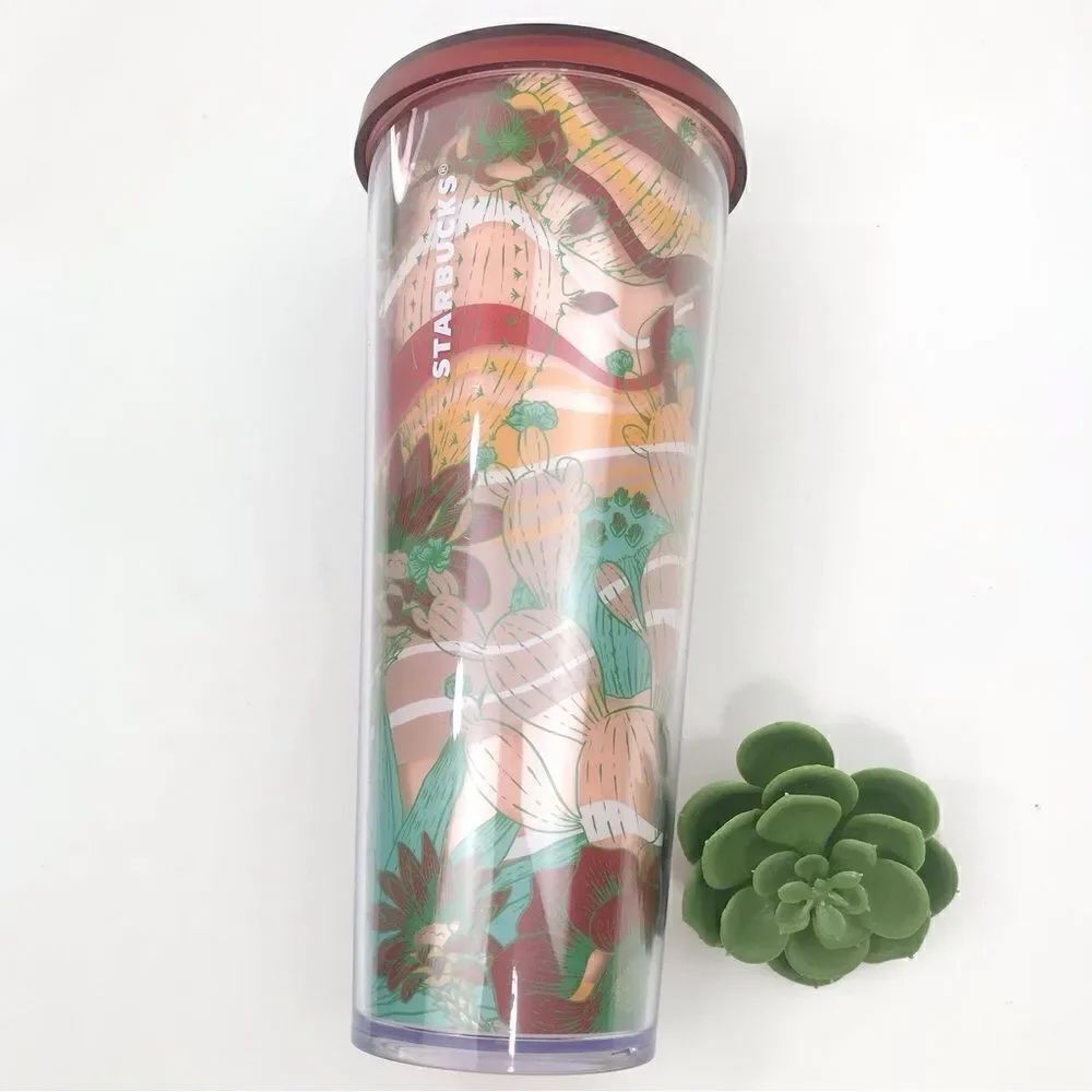 Starbucks Terracotta Desert 2019 24 oz. Cactus Succulent Venti Cold Cup Tumbler